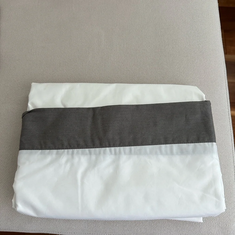 CASPER THE SHEETS 💯 SUPIMA QUEEN SIZE FLAT SHEET ONLY WHITE /WASHED DRIED ONLY